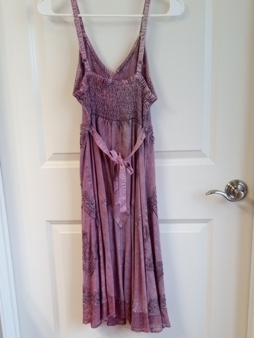Sakkas Lavender-Purple Sundress w/Embroidery Detailing. Size S/M - Picture 3 of 14